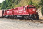 Eastbound Ford Hauler eases down the yard lead